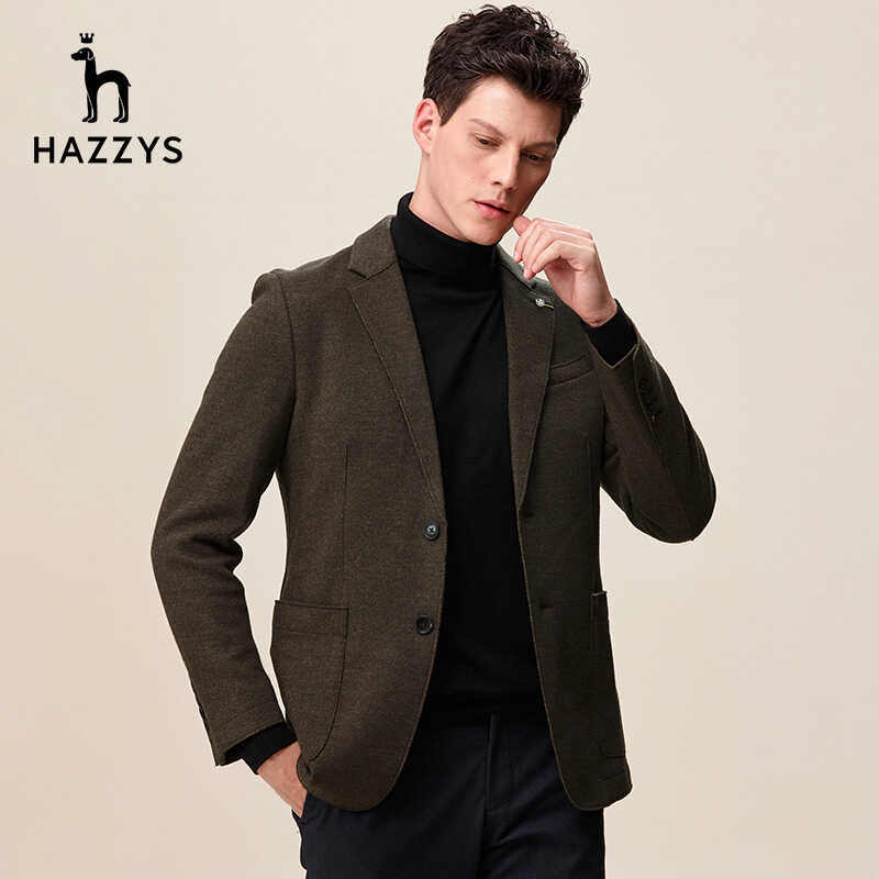 休闲西装外套男便西上衣 Hazzys/哈吉斯